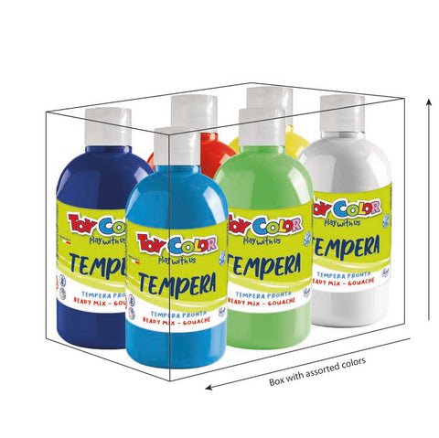 Italian tempera for children at school. Toy Color tempera is produced in Italy, near Venice, Pasuto Srl.