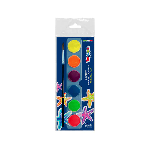 Italian Toy Color watercolors to paint in pocket size with brush. Toy Color and Kreable colours are produced in Italy, in our factory near Venice, Pasuto Srl, the Italian colour factory.