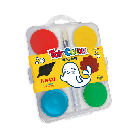 Italian Toy Color maxi watercolors to paint, ideal for children. Toy Color and Kreable colours are produced in Italy, in our factory near Venice, Pasuto Srl, the Italian colour factory.