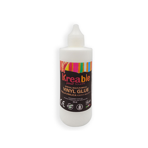 Kreable super strong glue is ideal for gluing paper, cardboard, leather, wood, ceramics. Toy Color and Kreable colours are produced in Italy, in our factory near Venice, Pasuto Srl, the Italian colour factory.