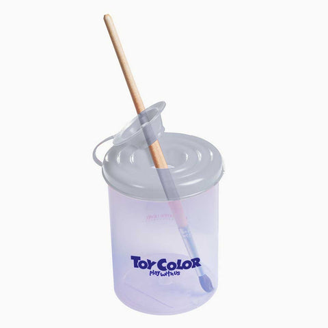 Practical round and square jars for water, paints and brushes. Equipped with separate internal container for clean water to be used for painting. The accessories Toy Color and Kreable are produced in Italy, in our factory near Venice, Pasuto Srl, the Italian factory of colors.