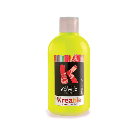 Italian Kreable Water-based ready to use acrylic tempera. Adheres to all surfaces: canvas, wood, glass, plastic... Toy Color and Kreable colours are produced in Italy, in our factory near Venice, Pasuto Srl, the Italian colour factory.