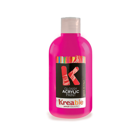 Italian Kreable Water-based ready to use acrylic tempera. Adheres to all surfaces: canvas, wood, glass, plastic... Toy Color and Kreable colours are produced in Italy, in our factory near Venice, Pasuto Srl, the Italian colour factory.