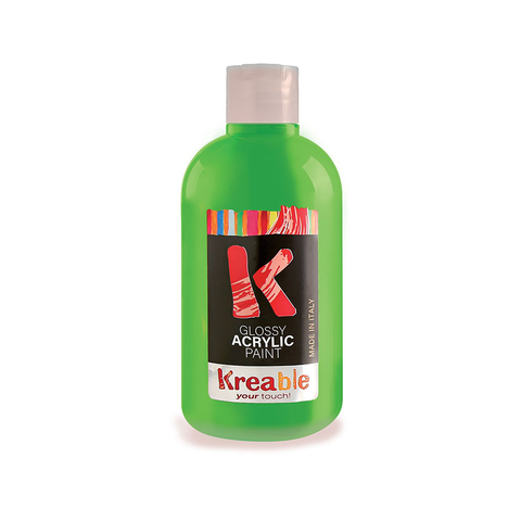 Italian Kreable Water-based ready to use acrylic tempera. Adheres to all surfaces: canvas, wood, glass, plastic... Toy Color and Kreable colours are produced in Italy, in our factory near Venice, Pasuto Srl, the Italian colour factory.