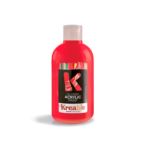 Italian Kreable Water-based ready to use acrylic tempera. Adheres to all surfaces: canvas, wood, glass, plastic... Toy Color and Kreable colours are produced in Italy, in our factory near Venice, Pasuto Srl, the Italian colour factory.